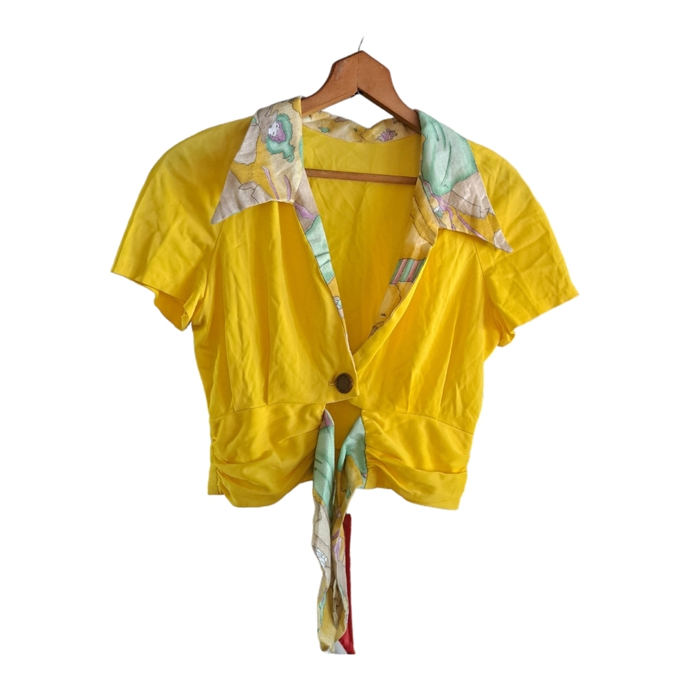 Vintage Cropped Blouse